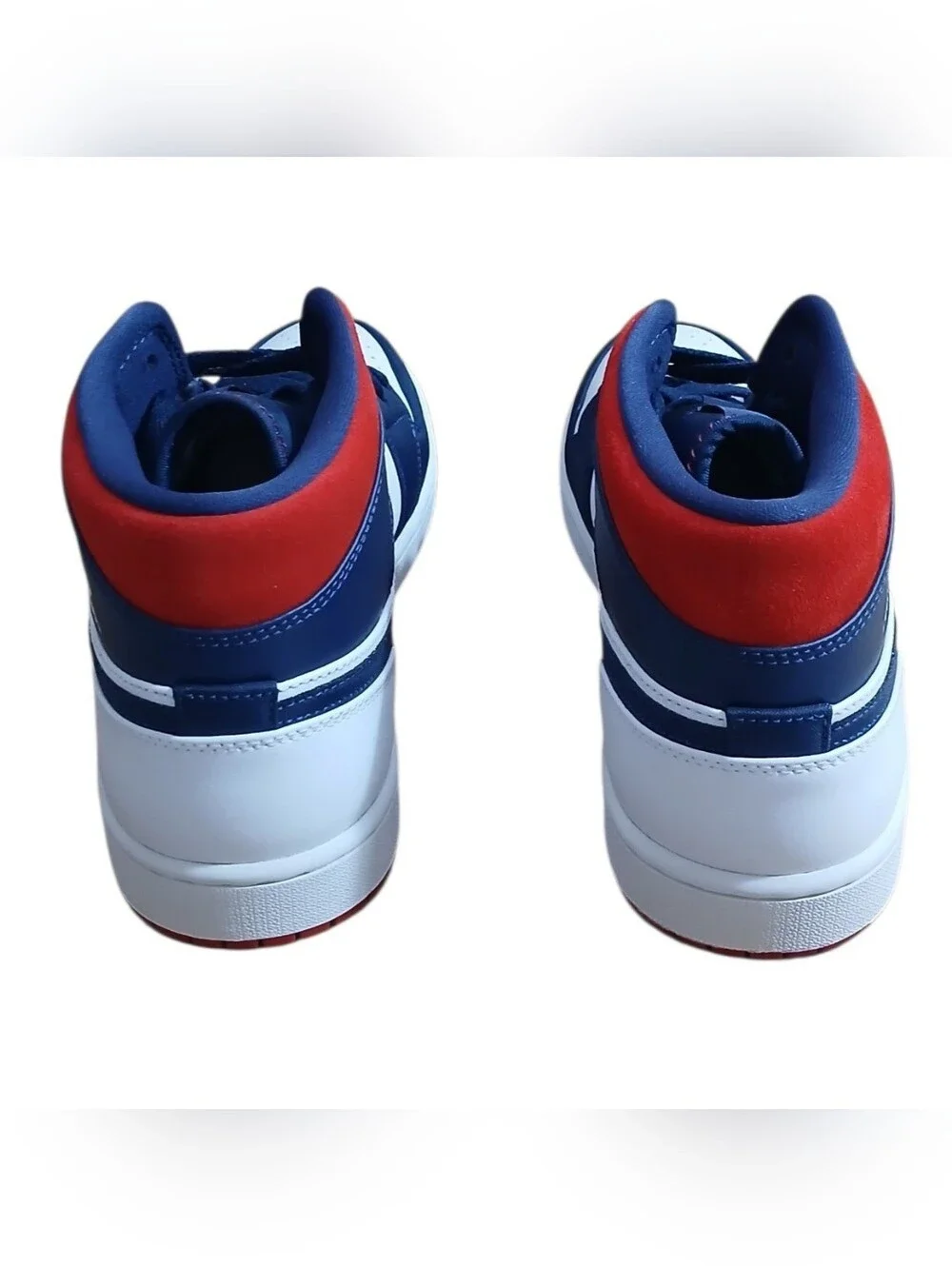 Jordan Mid-Top Sneakers in Navy, White & Red